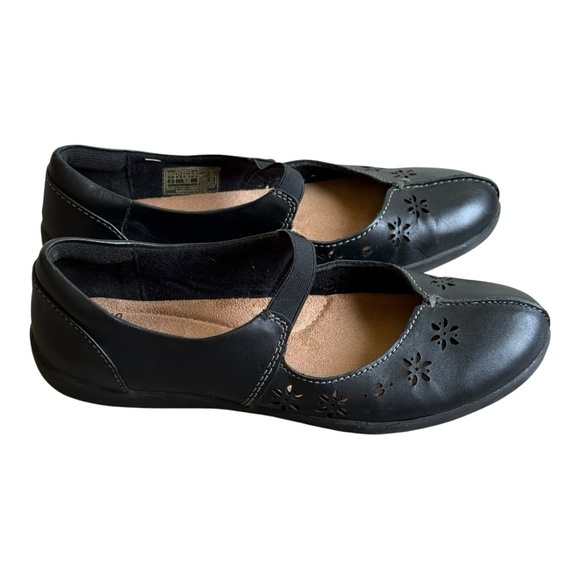 Earth Origins Black Perforated Florence Mary Jane Comfort Walking Shoes Size 7 - Picture 10 of 14